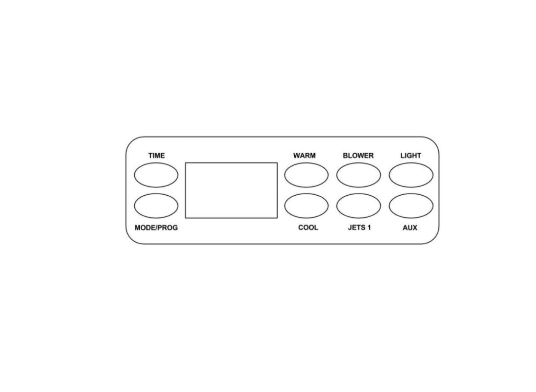 Balboa VL801D Bedienfeld Aufkleber, 8 Tasten