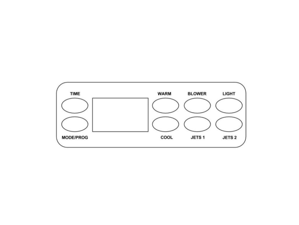 Balboa VL801D Bedienfeld Aufkleber, 8 Tasten