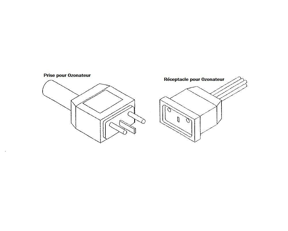 Câble et connecteur Mini-J&amp;J pour ozonateur