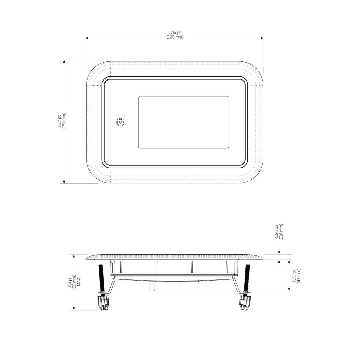 Gecko Touch Screen Display IN. K1000-SCHWARZ-GE1